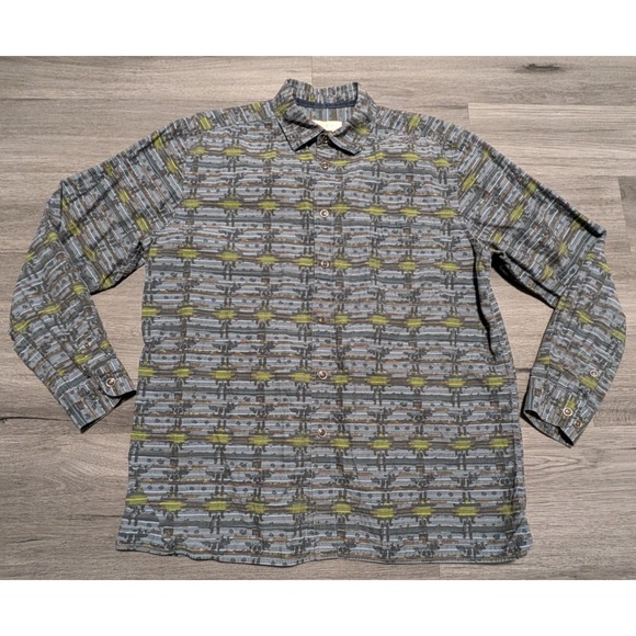 The Territory Ahead Other - The Territory Ahead Men's Multicolor Geometric Long Sleeve Shirt Size Large